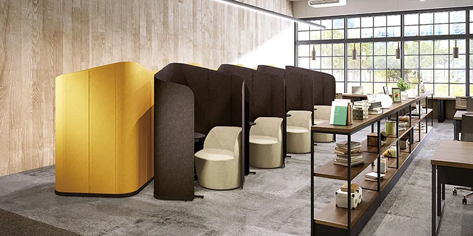 Japanese library work pods